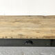 Antique blackened wood coffee table and varnished top