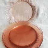 Set of 8 flat plates Rosaline Arcoroc