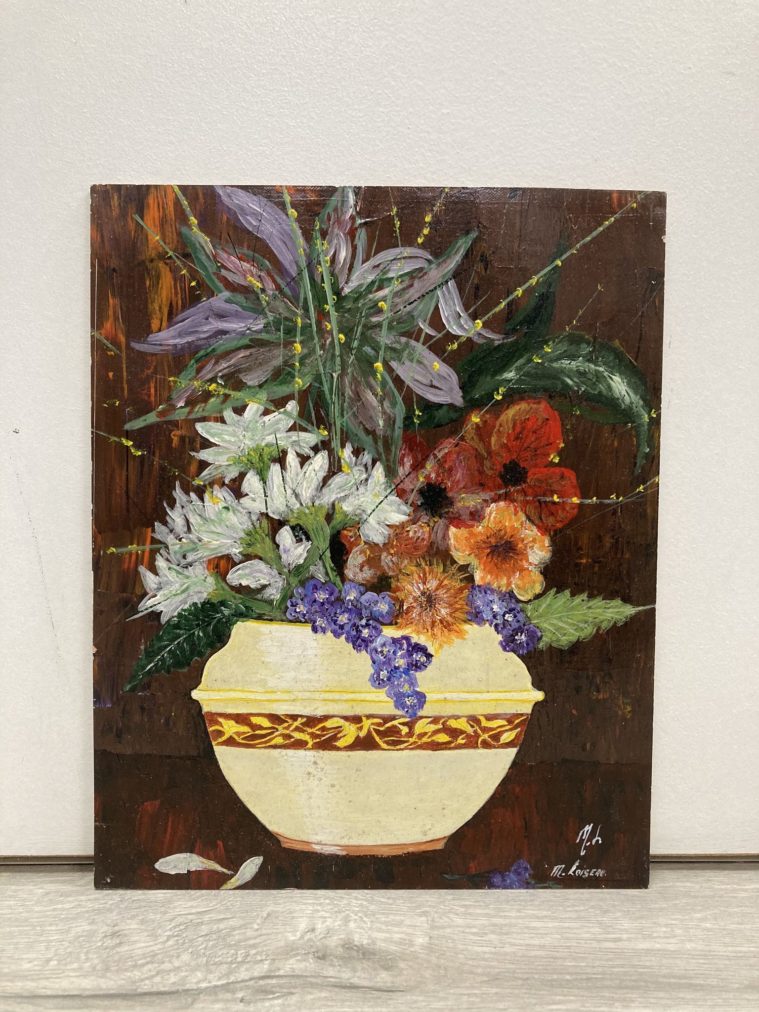 Peinture bouquet vintage