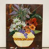 Peinture bouquet vintage