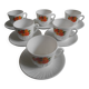set of 6 cups and saucers vintage French tableware