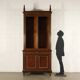 Empire library in mahogany veneer, sessile oak, France, early 19th century.