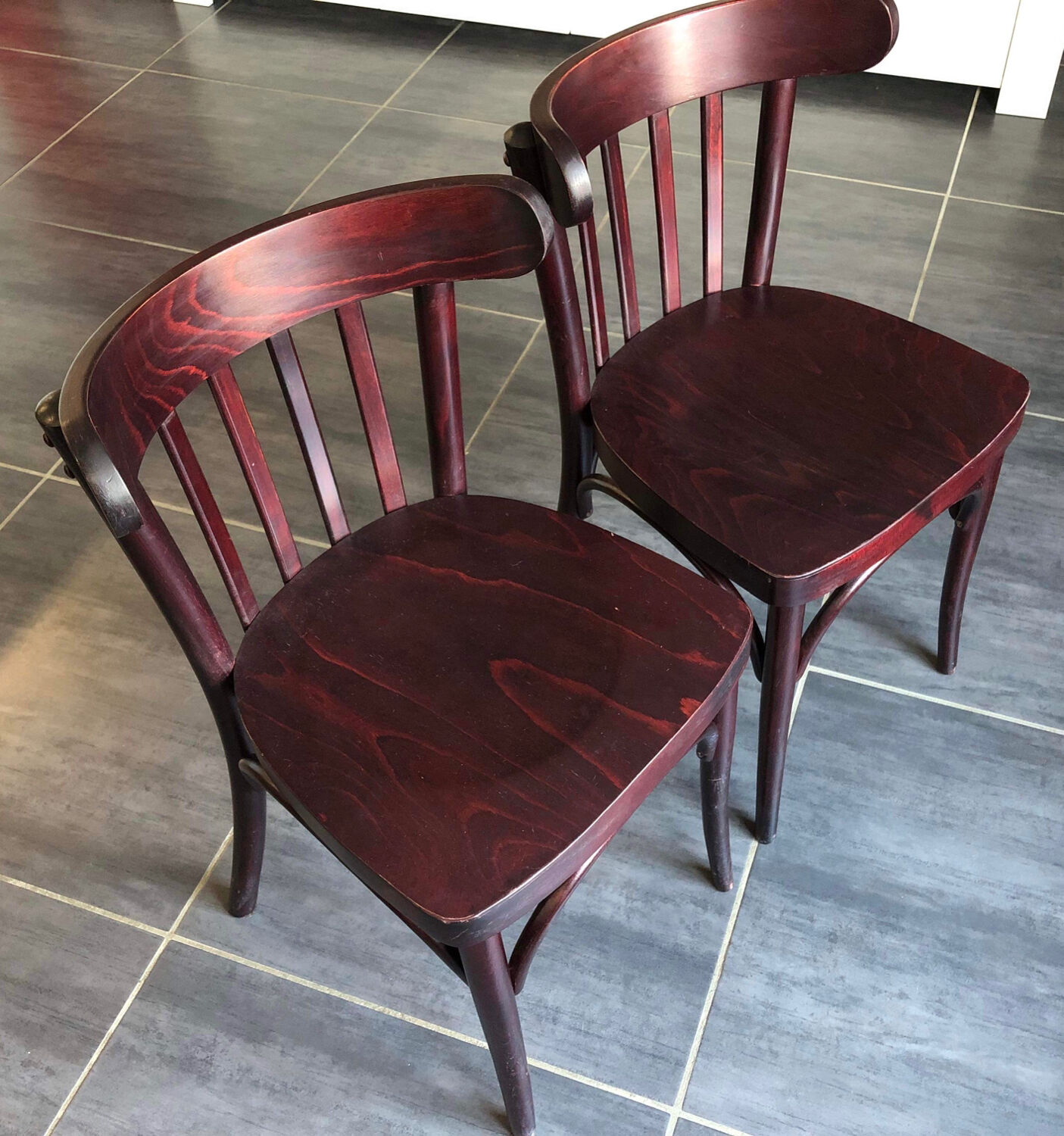 Pair of vintage bistro chairs