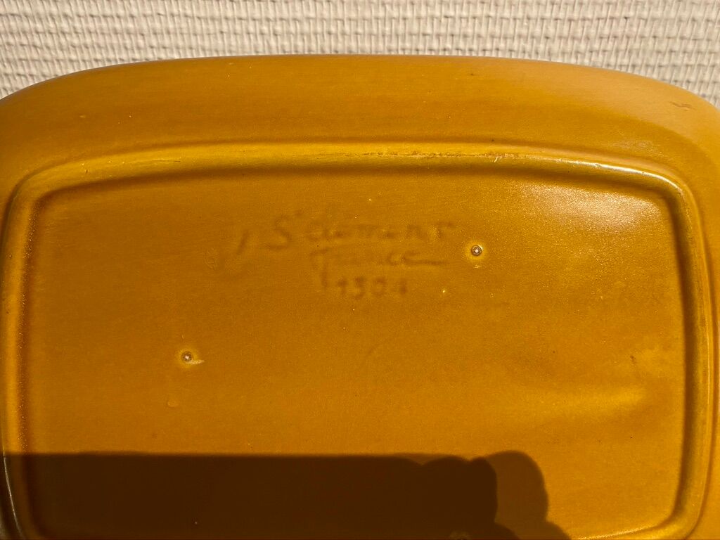 Set of 6 vintage plates with St Clément fish decor