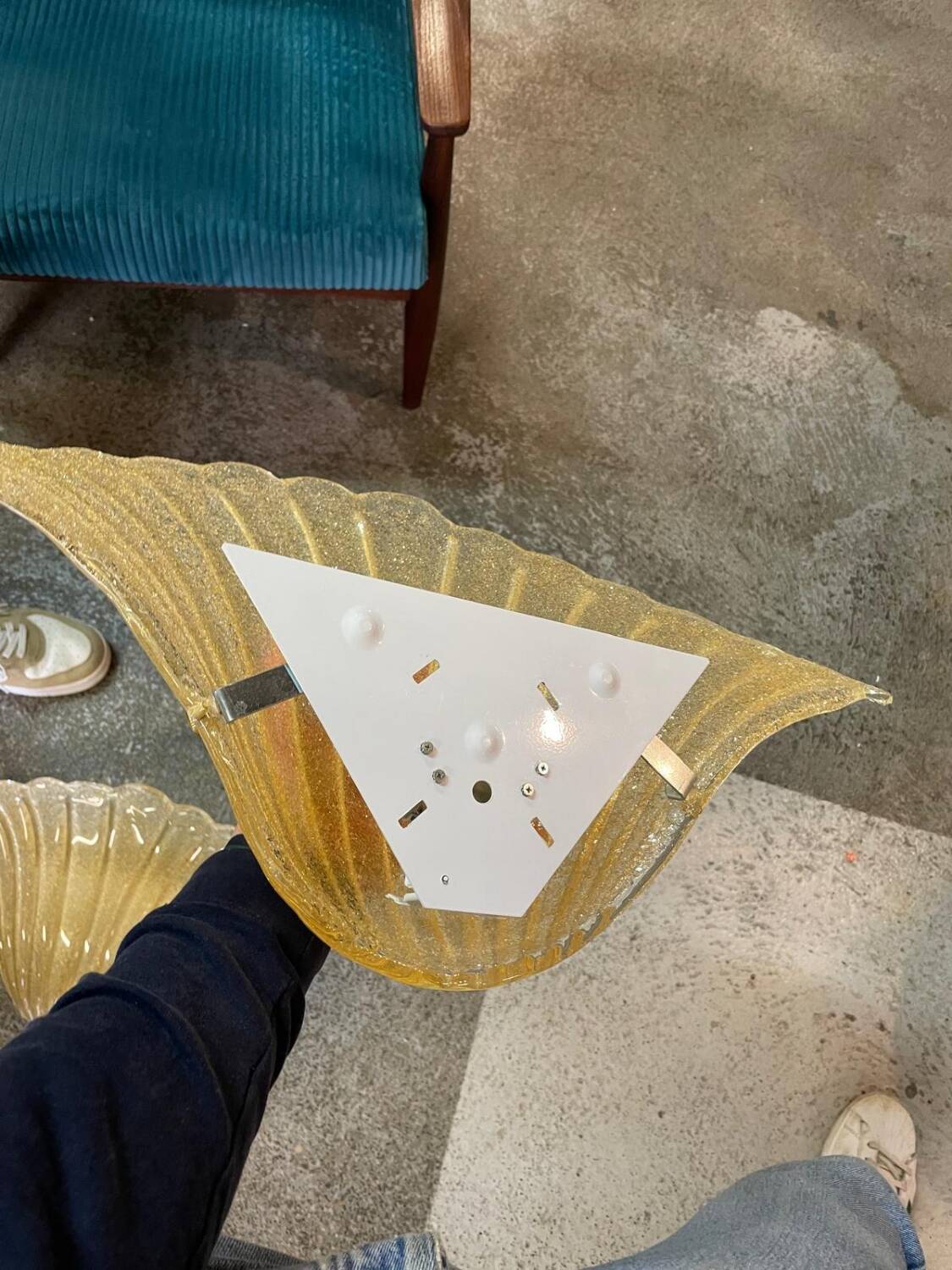 Pair of Murano glass wall lights