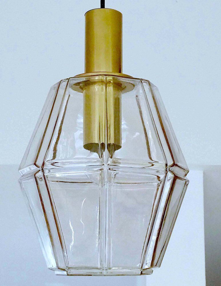 Vintage Apace Age Limburg Glass Pendant Light