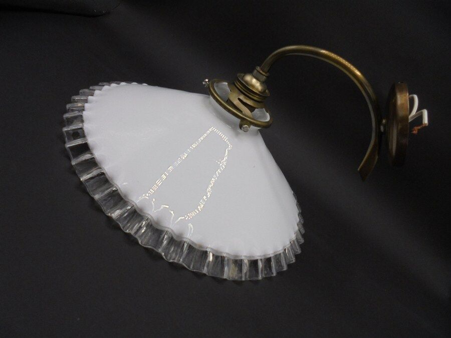 White opaline wall light