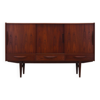 Teak highboard, Danish design, 1970s, manufactured by ES Møbler