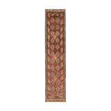 Tapis runner beige oriental ancien fait à la main 90 cm x 417 cm