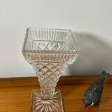 Vintage pressed molded glass vase 1960