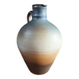 Vintage large pitcher vase in artisanal stoneware.