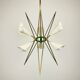 Metal chandelier mid-century modernist by Stilnovo, 1970s