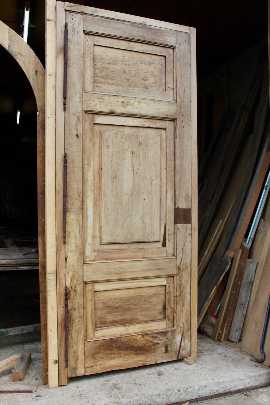 Important 19th Century Haussmann Walnut Door