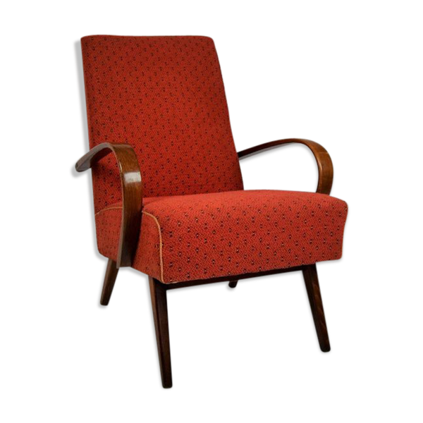 Fauteuil en bois courbé de Ton 1960