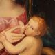 Ancient painting of the Virgin Mary with the Child Jesus, 16th century.