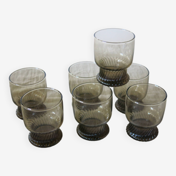 7 black water glasses from Henkel in very good condition
