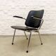Black Leatherette Dutch Design Gispen Armchairs by Martin de Wit, 1960s.