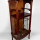 Art Nouveau Display Case, Bronzes and Carved Wood on a Lake Theme, 1900