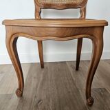 Art Deco oak and cane chair
