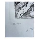 Lithographie originale signée numérotée - Mime Marceau