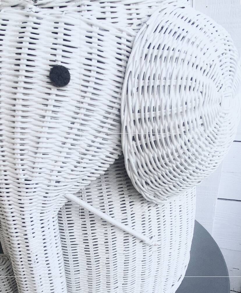 Zoomorphic straw basket