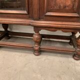 Renaissance style library in solid oak XX century