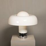 Brumbury Table Lamp chrome and white by Luigi Massoni for Guzzini Italy