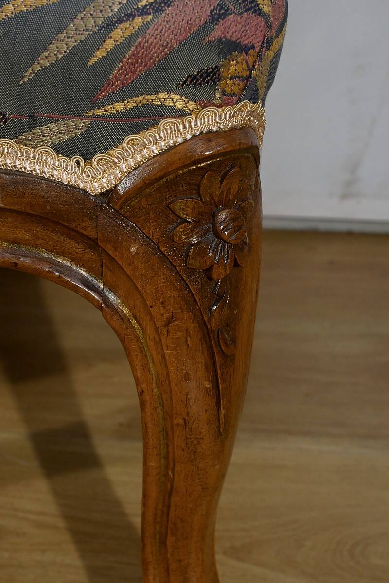 Louis XV style living room in walnut – 1920