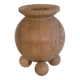 Large handmade wooden candle holder from the 1950s
