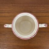 Antique Lunéville sugar bowl, Réverbère model, 1887