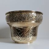 Old brass cache pot