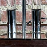 Lampe design en métal chromé et Altuglass années 1990