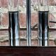 Designer lamp in chrome metal and Altuglass 1990s Ht 85 cm