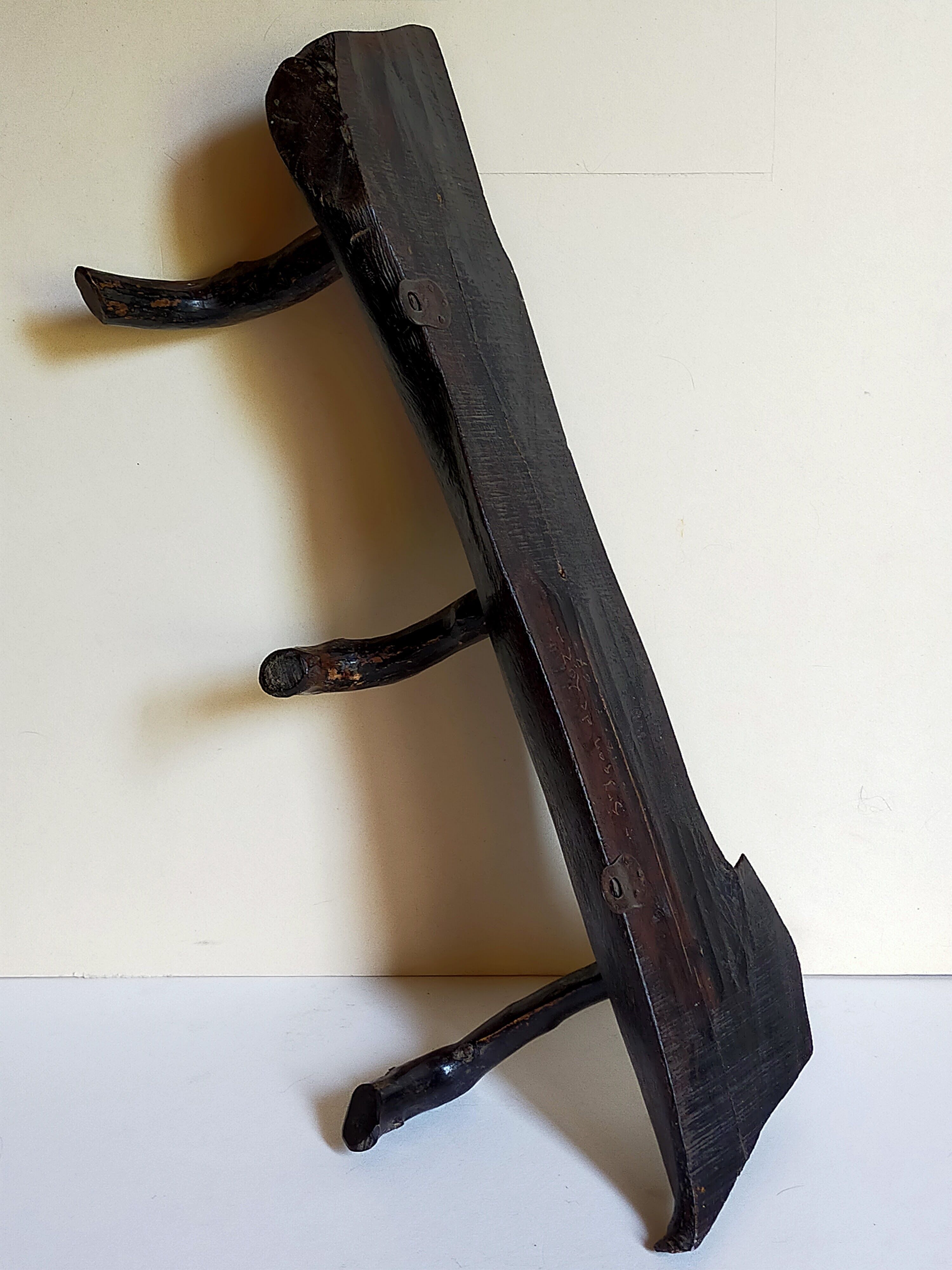 Art-Popular brutalist wall coat holder in solid wood