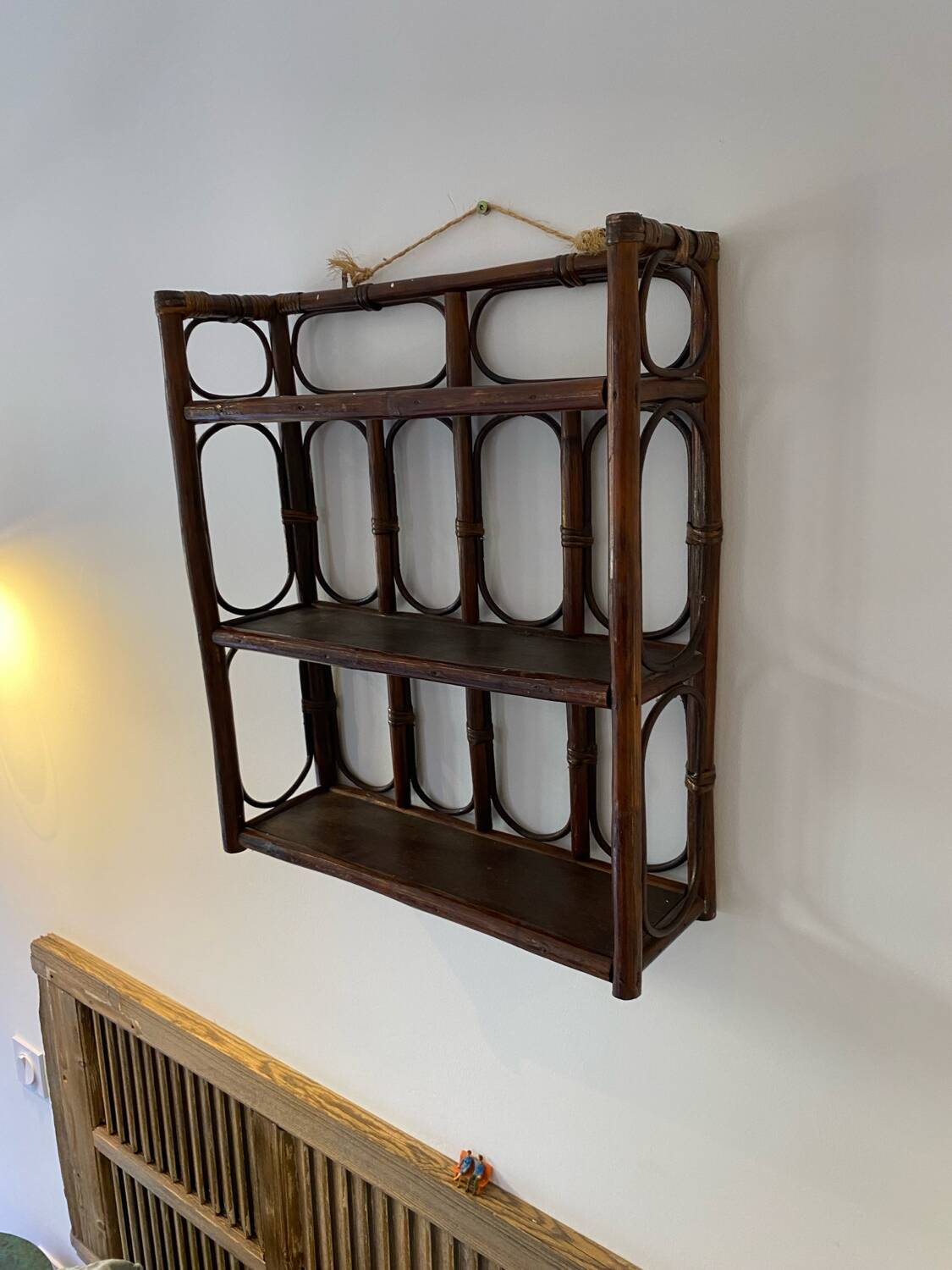 Rattan shelf
