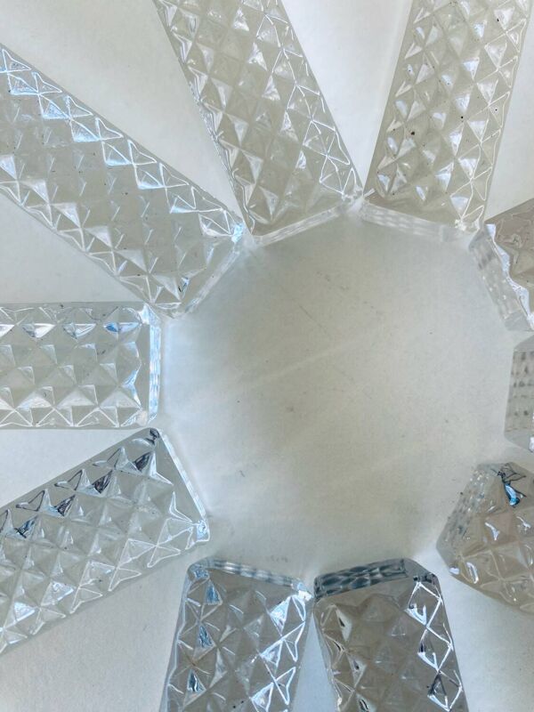 10 porte-couteaux anciens en cristal