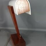 Table lamp in wood and plexiglass vintage 70/80s