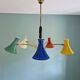 Diabolo articulated chandelier, Italian design, 1950s-60s