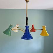 Diabolo articulated chandelier, Italian design, 1950s-60s