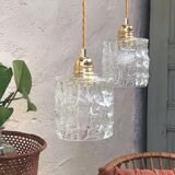 Vintage glass hanging lamp