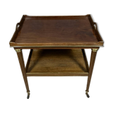 Parisian serving cart with Louis XVI style system in mahogany and bronzes