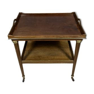 Parisian serving cart with Louis XVI style system in mahogany and bronzes