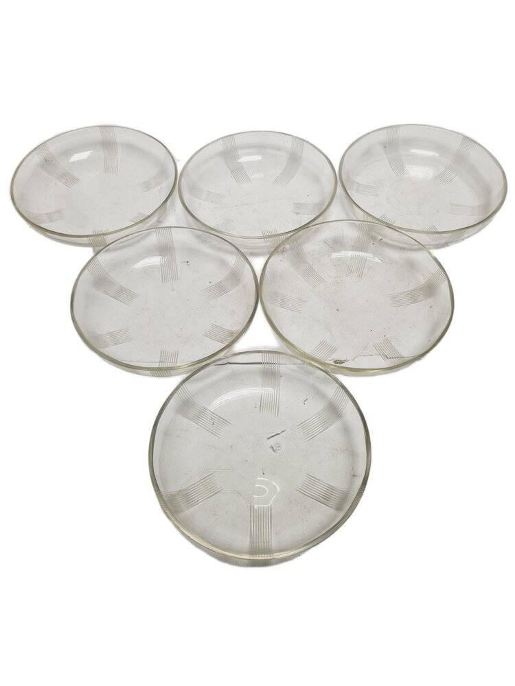 Vintage Art Deco dessert plates, 1930s, set of 6