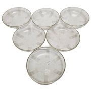 Vintage Art Deco dessert plates, 1930s, set of 6