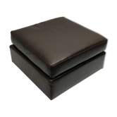 Repose pied pouf en cuir Steiner année 80