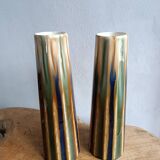 Gustave de Bruyn Pair of Art Nouveau slip vases