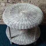 Rattan and bamboo coffee table