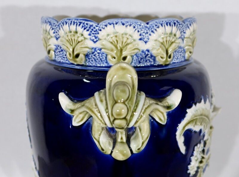 Earthenware vase, faience factory of fives lille - early twentieth century