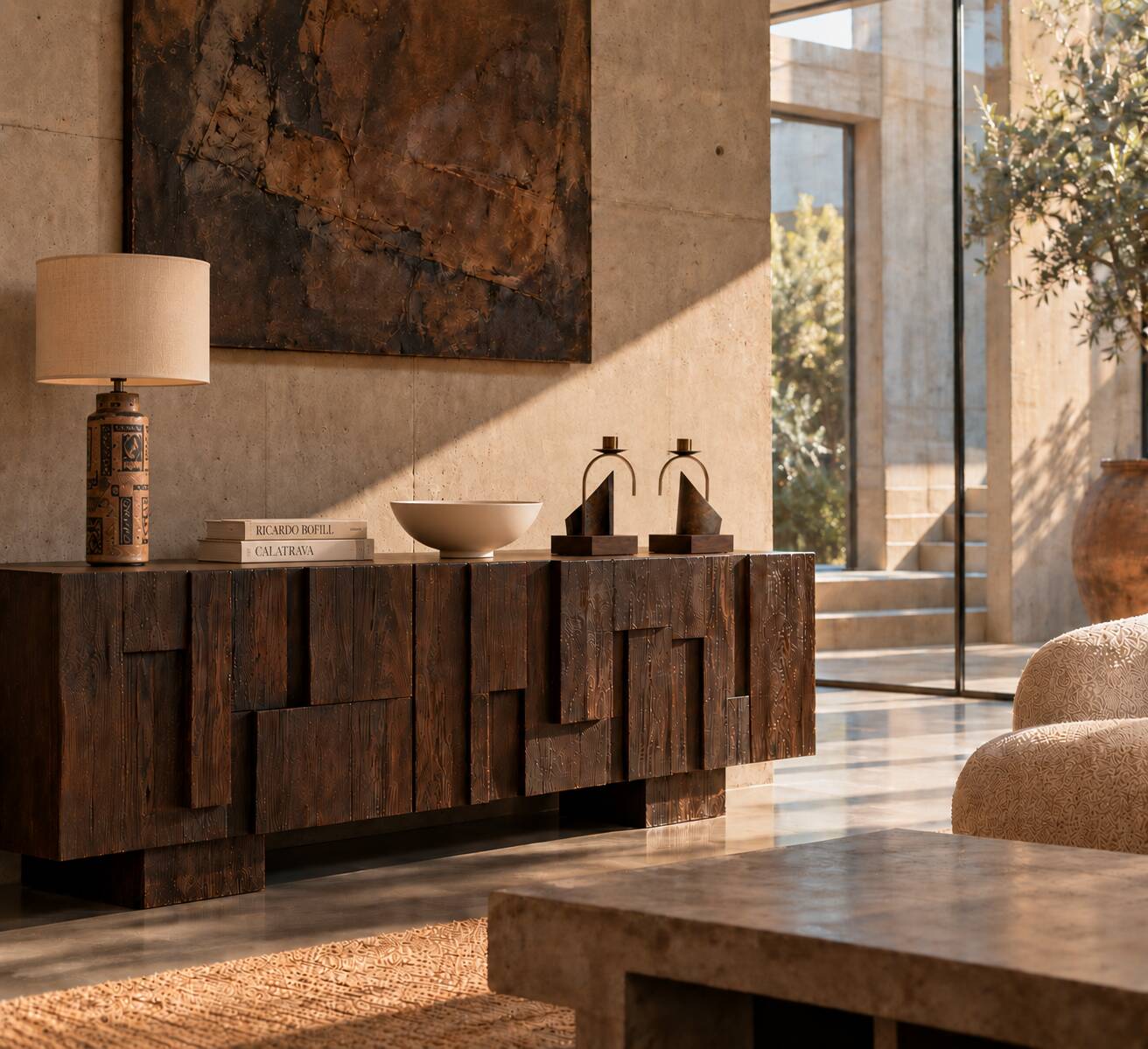 Pair of Brutalist Sculptural Candleholders by Arte Romera, Spain, 1980s