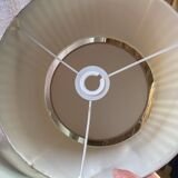 Brass lamp with pleated shade